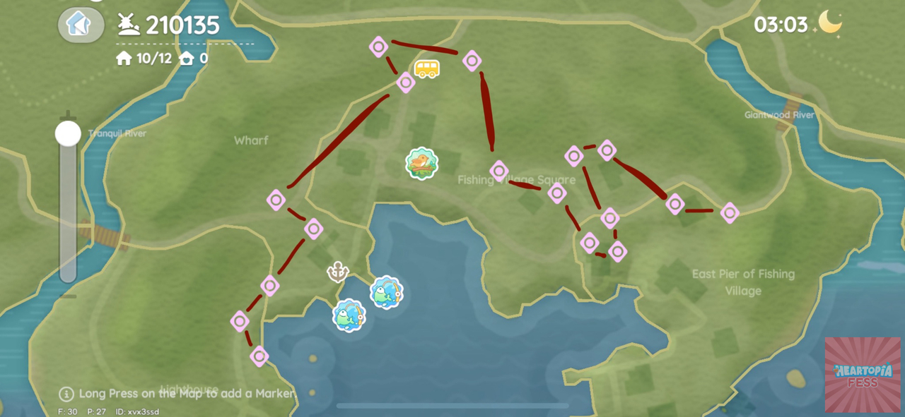 Heartopia Shiitake Mushroom Locations Map